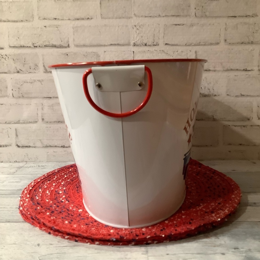 Patriotic Metal Home Sweet Home Bucket - Picture 2 of 5